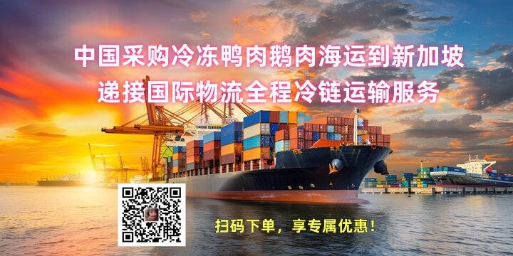 中国采购冷冻鸭肉鹅肉海运到新加坡